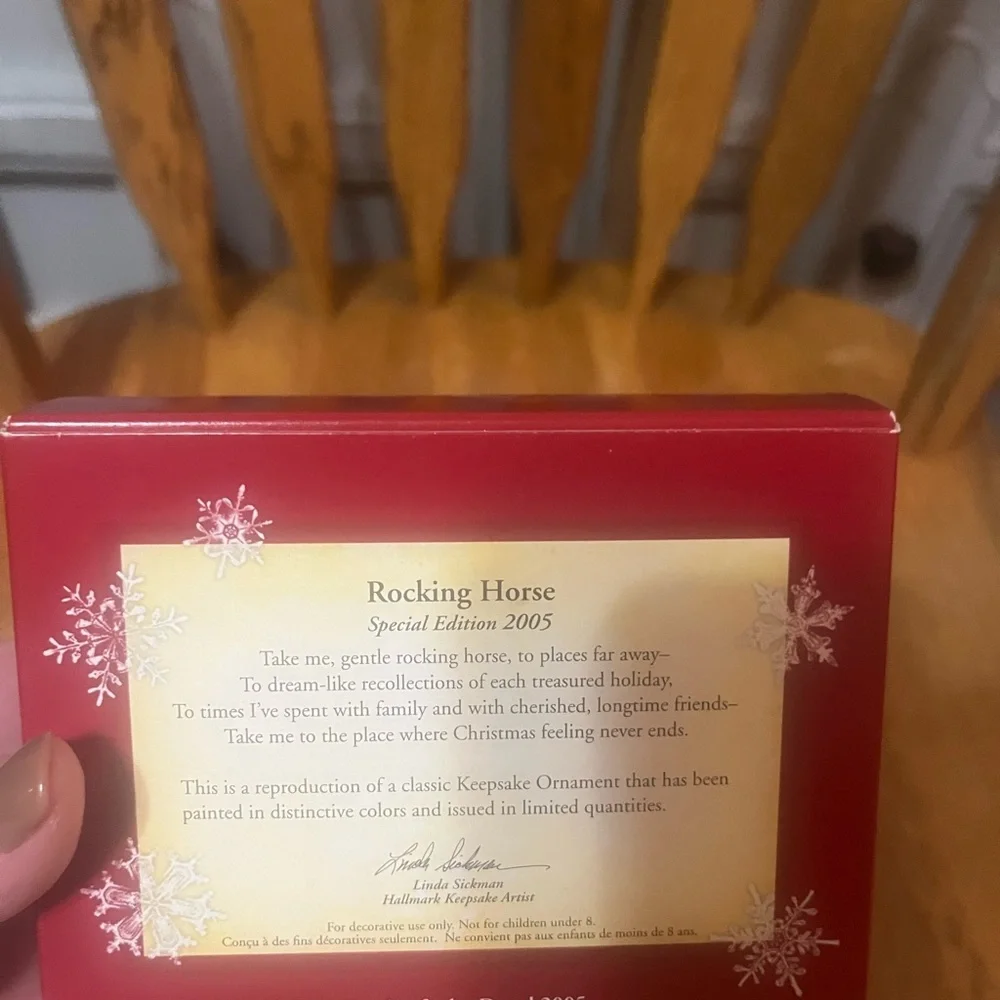 Hallmark Keepsake Rocking Horse Ornament - Red and White special edition 2005
